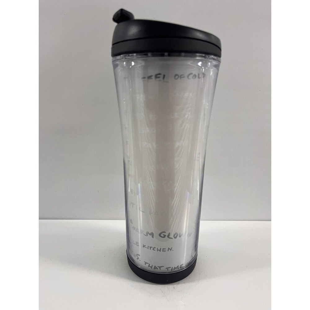 Starbucks Coffee 2007 Mug 16 Oz Insulated Tumbler Travel Flip Custom Mug Script